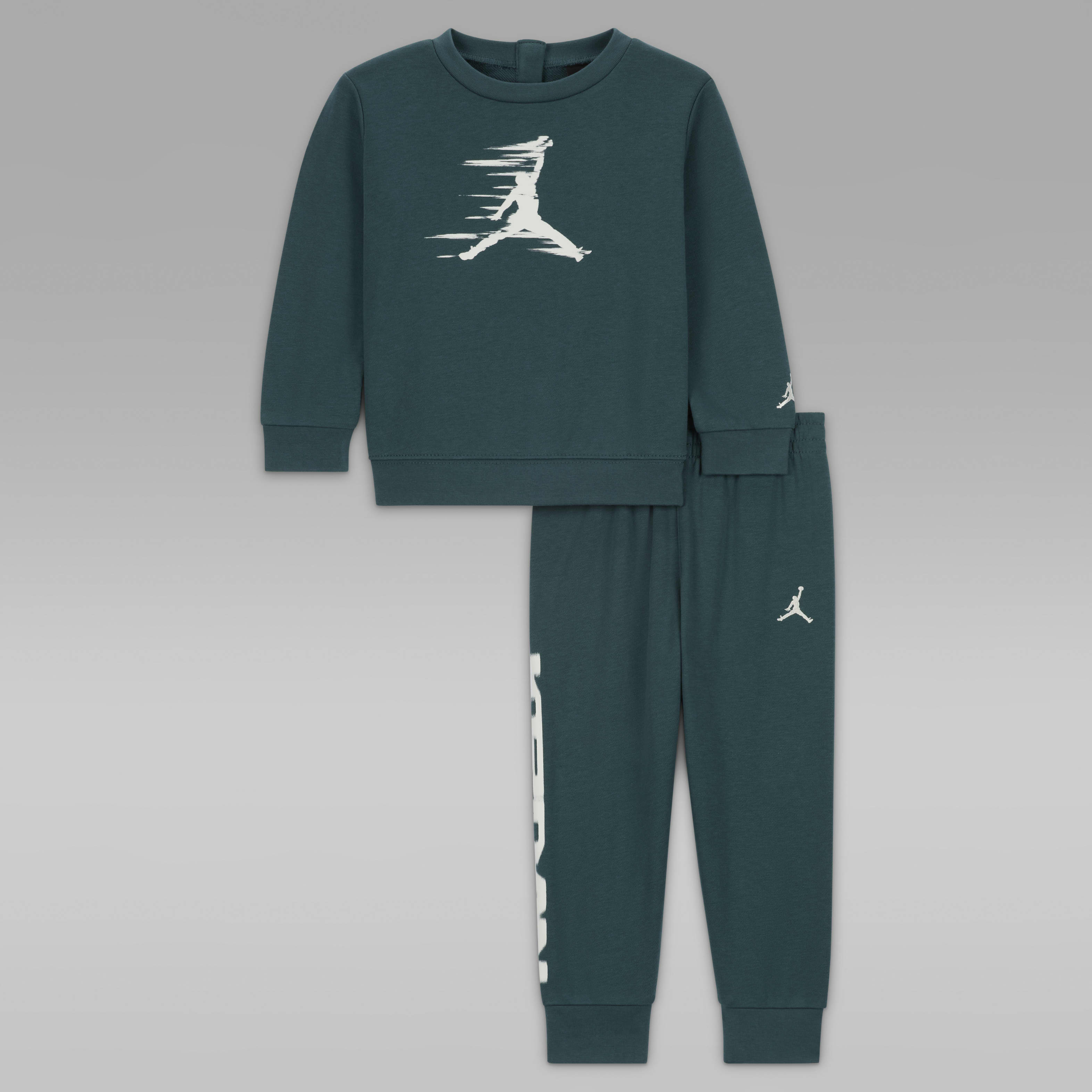 Conjunto de duas pecas com camisola gola redonda em la cardada Jordan MJ Flight MVP para bebe 12 24 meses